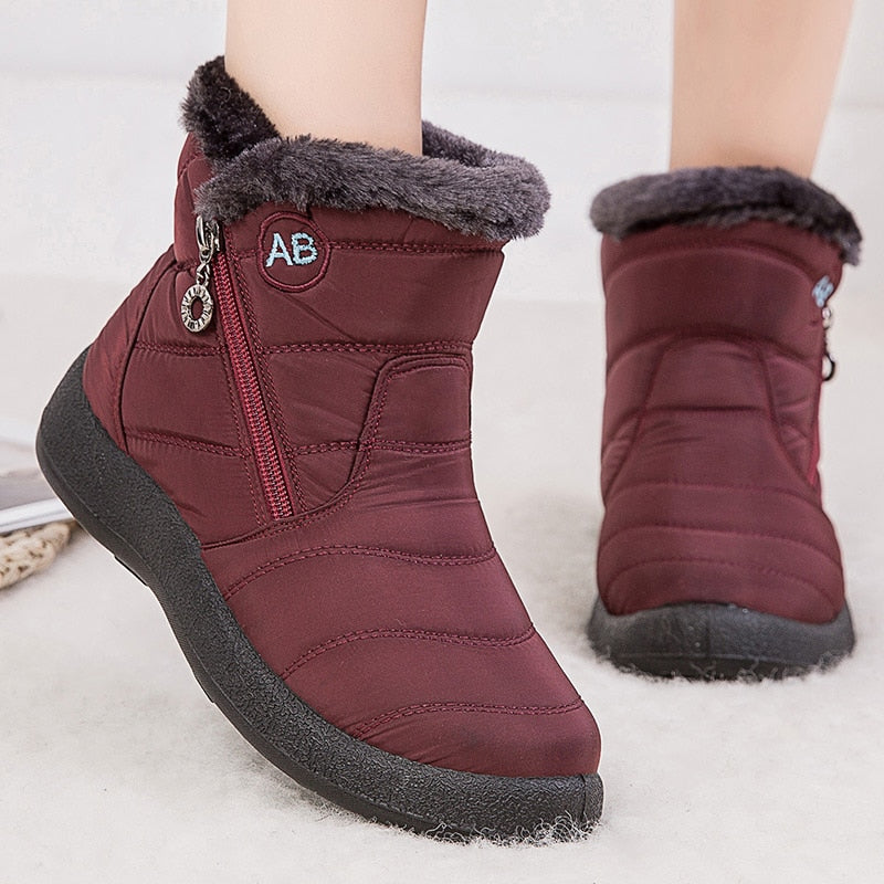 Bota de Inverno Aveludada Impermeável - SnowFashion